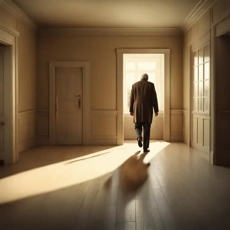 Visual representation of "rattle around" - To be or move in a place or space that is too large or empty.