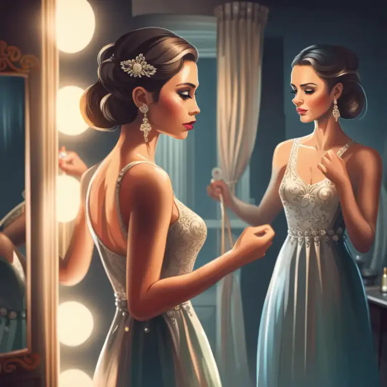 Visual representation of "do up" - To dress or be dressed in fancy or stylish clothes