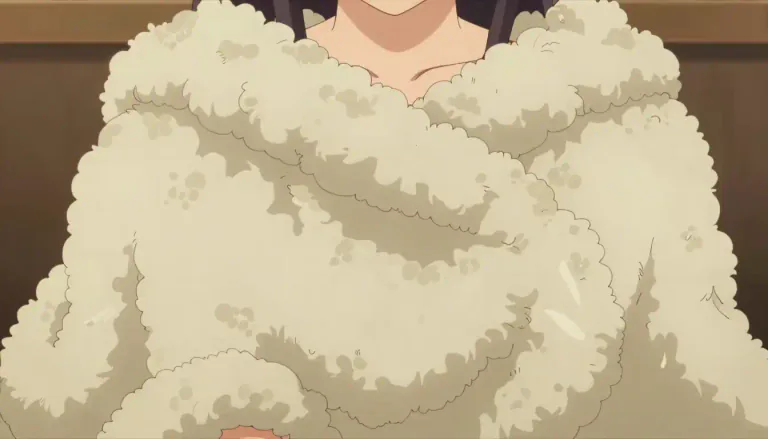Visual representation of "fleecy" - Something that is soft, fluffy, like sheep's wool.