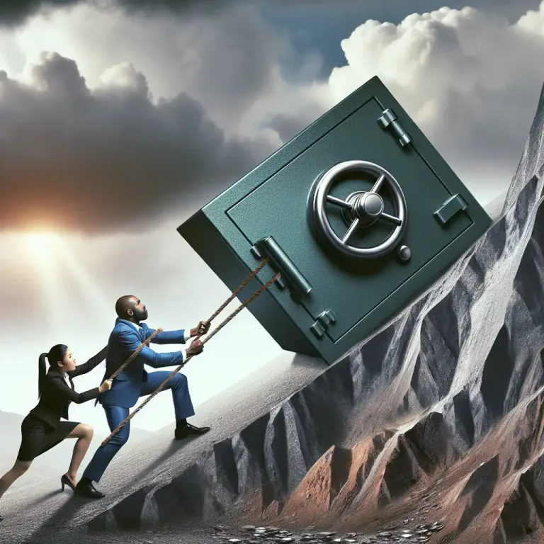 Visual representation of "battle" - To fight or struggle hard to achieve something.