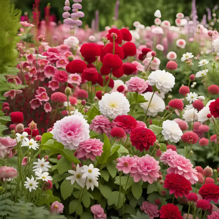 Visual representation of "pink" - A type of flower that is pink, white or red in color