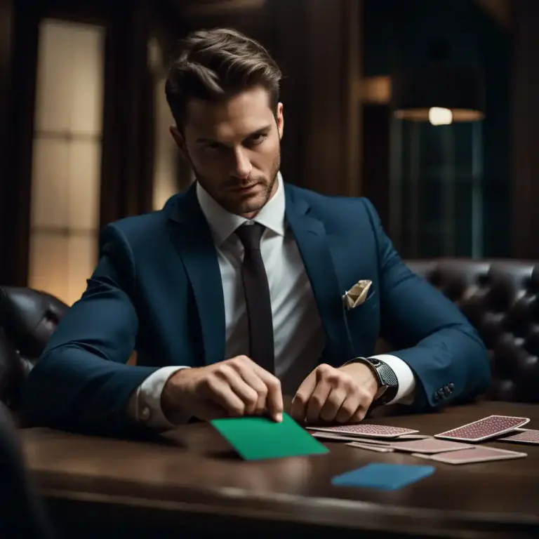 Visual representation of "play the… card" - To reveal or use a hidden or secret strength, strategy, or resource at a moment which will have a strong impact.