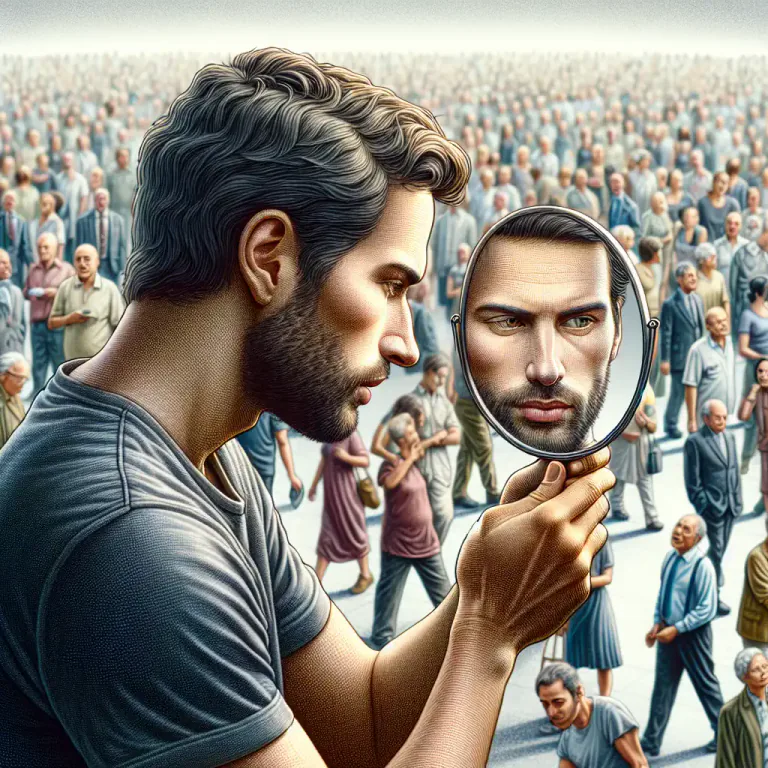 Visual representation of "egocentric" - A person who is self-centered, concerned only with their own wants and needs