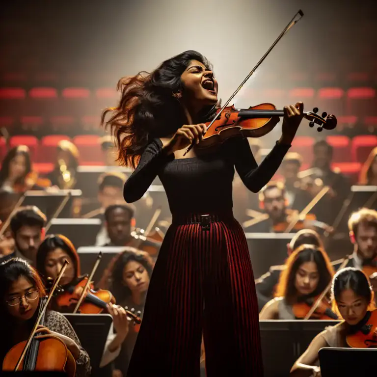 Visual representation of "first" - Having the highest or most prominent part among a group of similar voices or instruments.