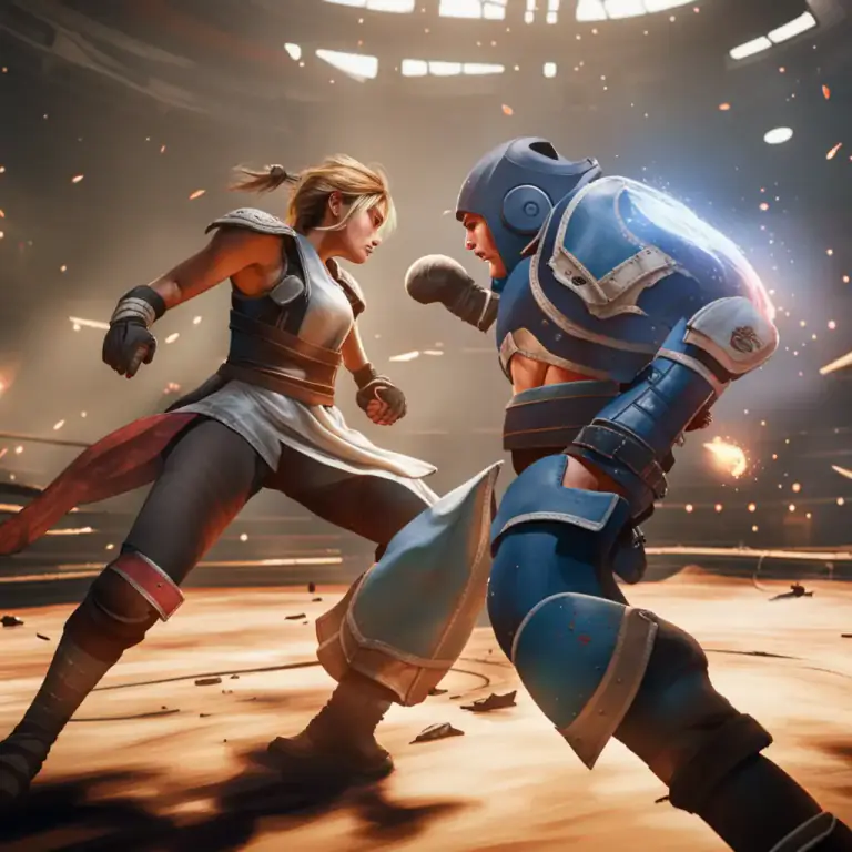 Visual representation of "fight to the death/finish" - A struggle or competition where the participants continue until one of them is defeated completely, severely hurt, or even dies.