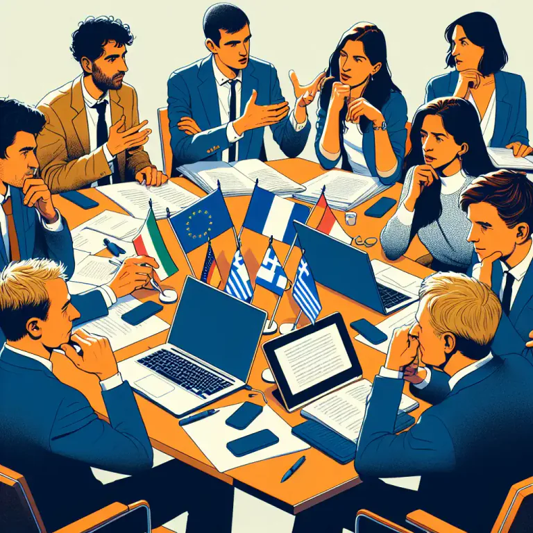 Visual representation of "canvass" - To examine or discuss in detail.