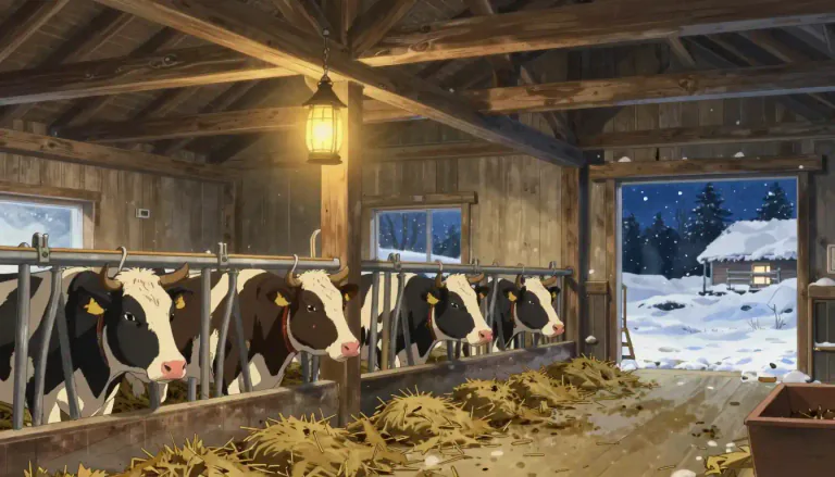 Visual representation of "byre" - A barn for cows