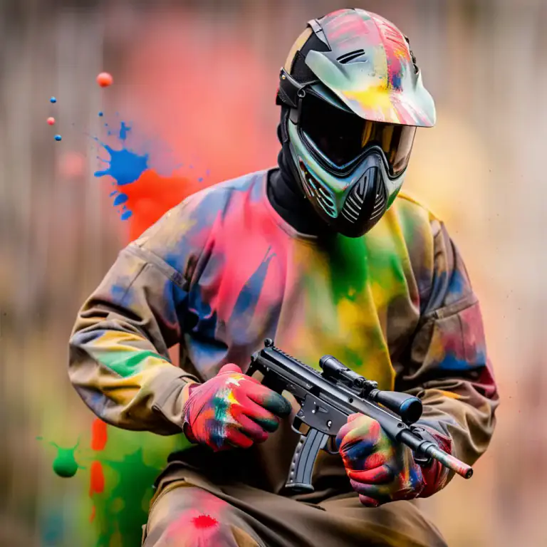 Visual representation of "paintball" - The paint-filled ball used in the sport of paintballing, designed to burst on impact and mark the person or object hit.