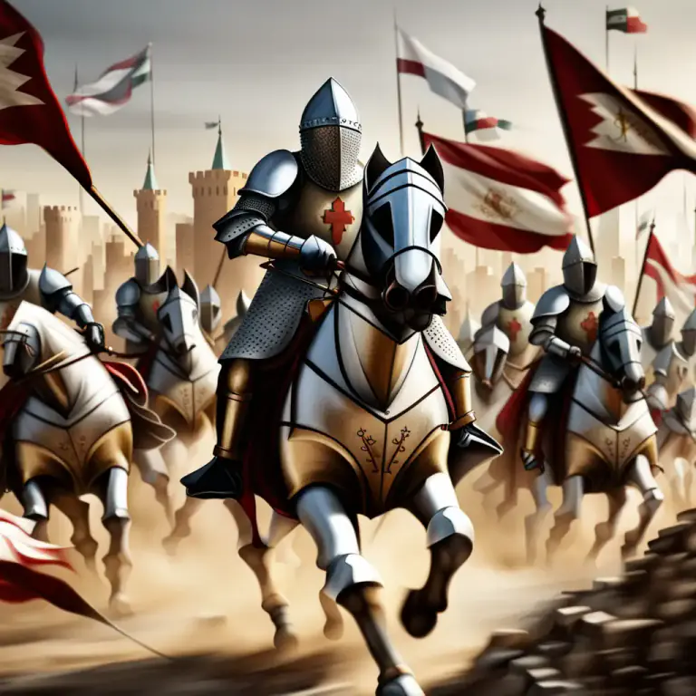 Visual representation of "crusade" - A medieval military expedition made by Europeans to recover the Holy Land from the Muslims