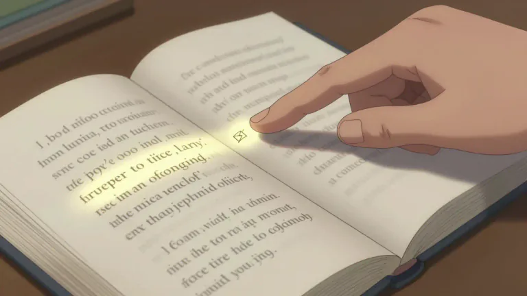 Visual representation of "passage" - A section of text in a book or a piece of written work