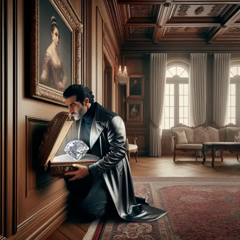 Visual representation of "secrete" - To hide something carefully in a certain place