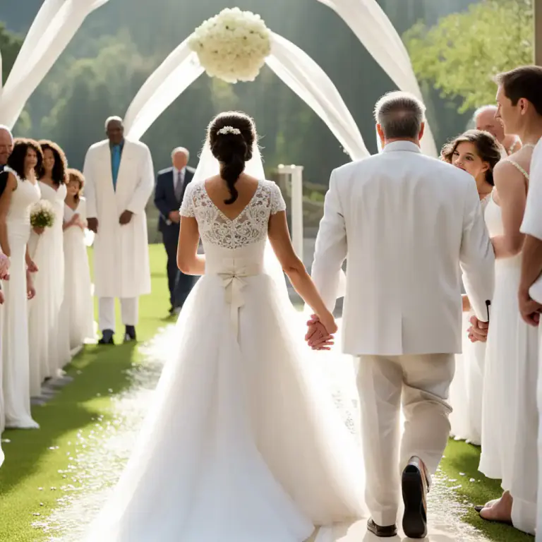 Visual representation of "altar" - A phrase used to refer to marriage.