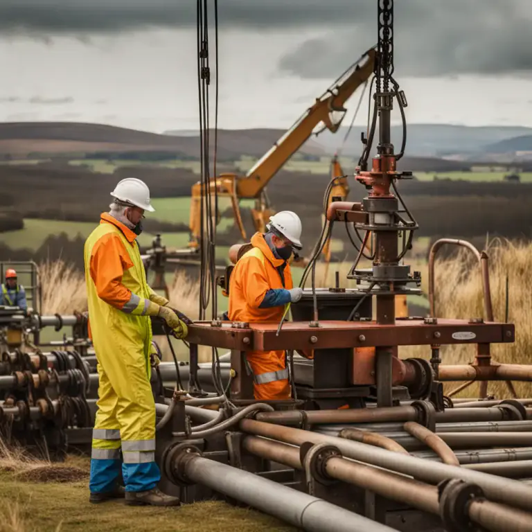 Visual representation of "fracking" - In general context, it refers to the act of carrying out the process of fracking.