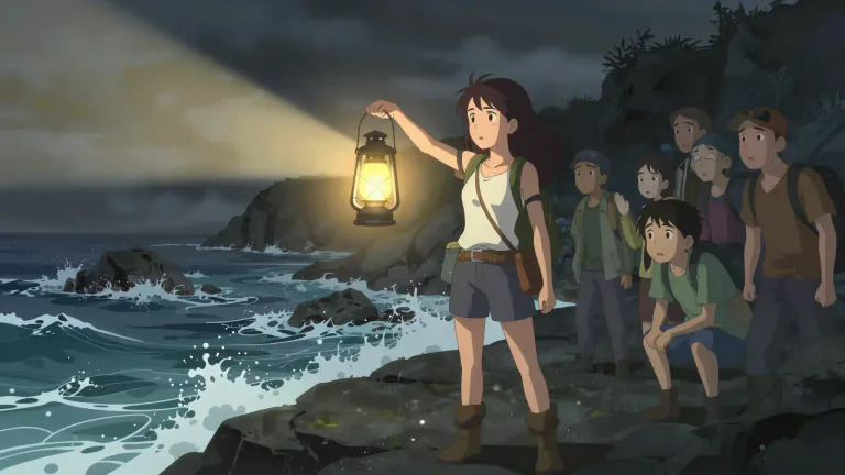 Visual representation of "beacon" - A person or thing that guides or gives hope.