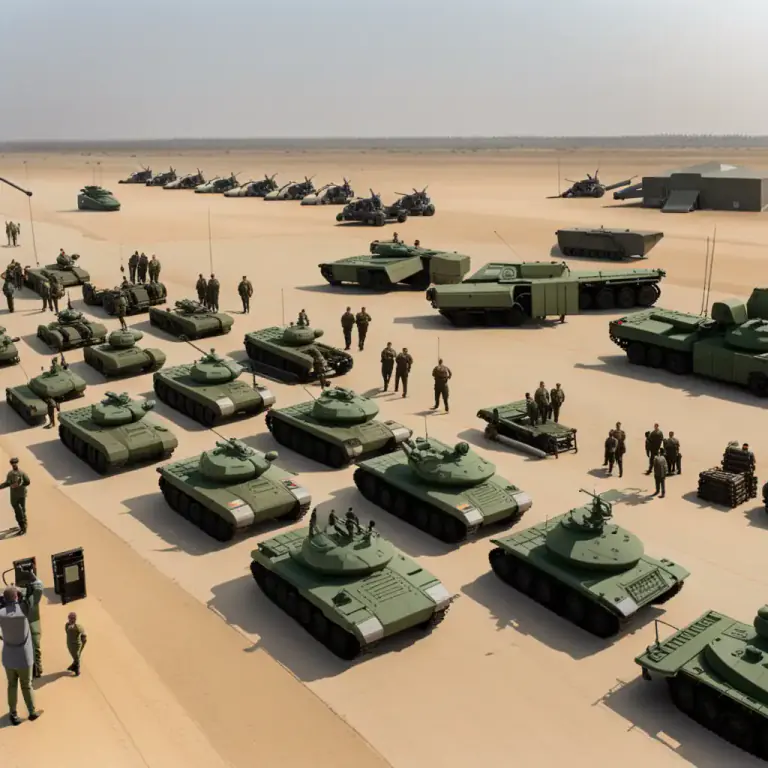 Visual representation of "hardware" - Military equipment and weapons
