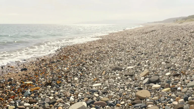 Visual representation of "shingly" - Covered or scattered with small, loose stones.