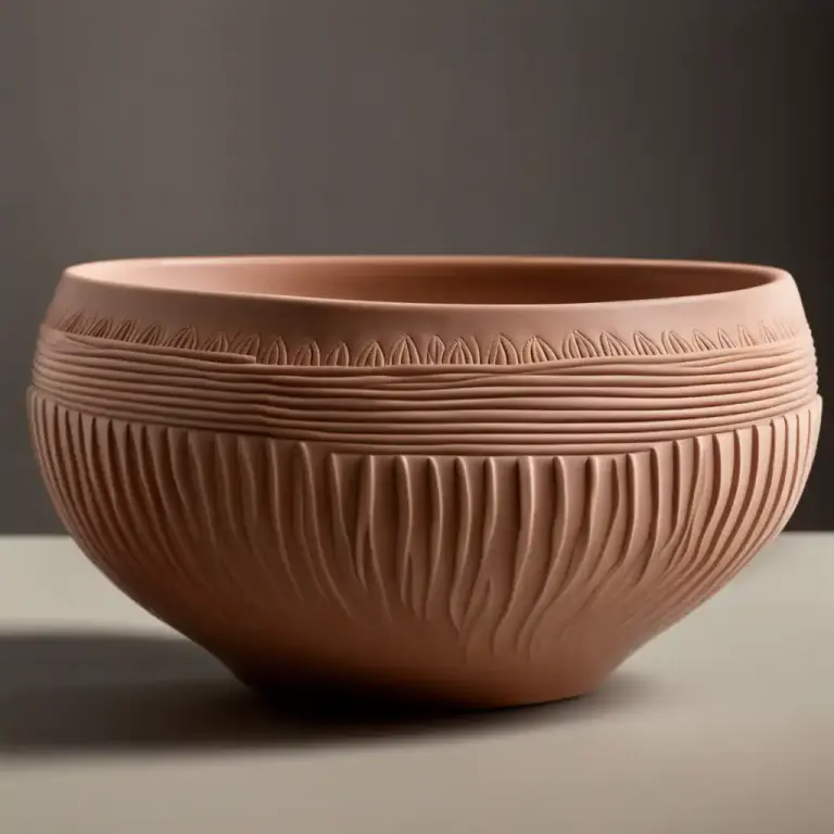 Visual representation of "serrated" - Being marked with lines or grooves for decoration