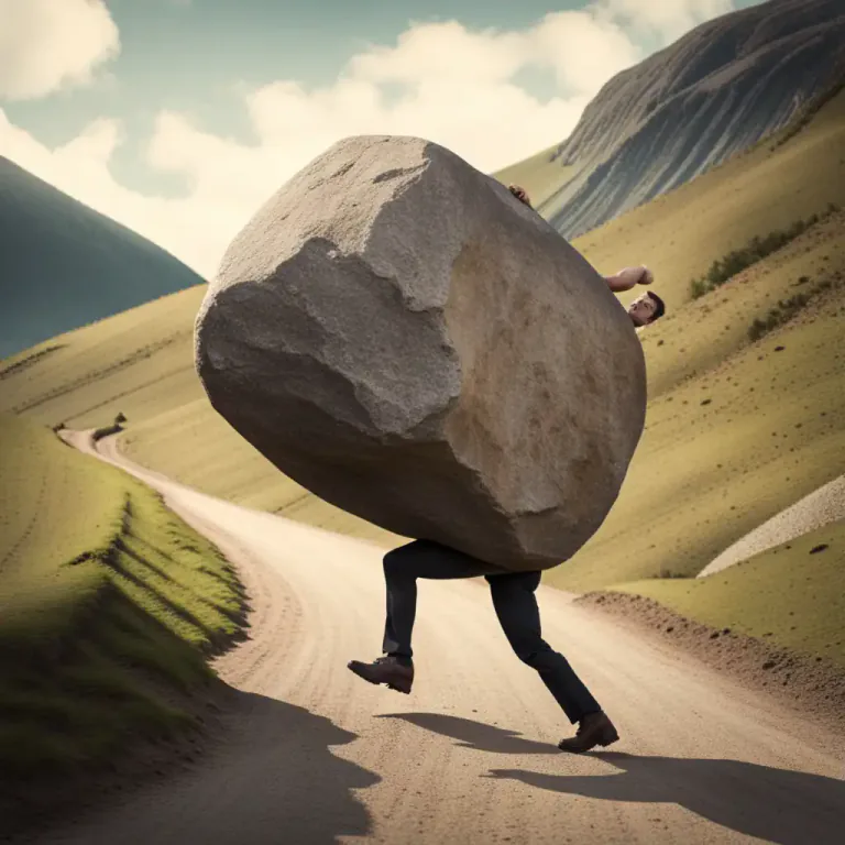 Visual representation of "bull" - Someone who is very determined