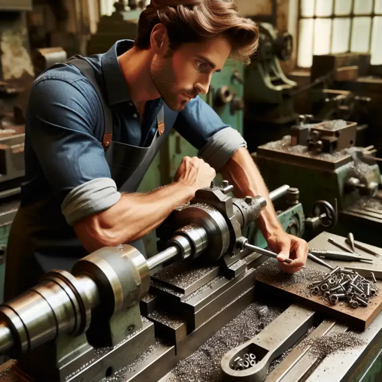 Visual representation of "machinist" - A person who makes parts, pieces or objects using machines, especially metal