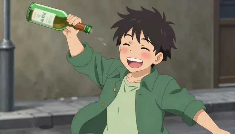 Visual representation of "drunk" - Having consumed too much alcohol