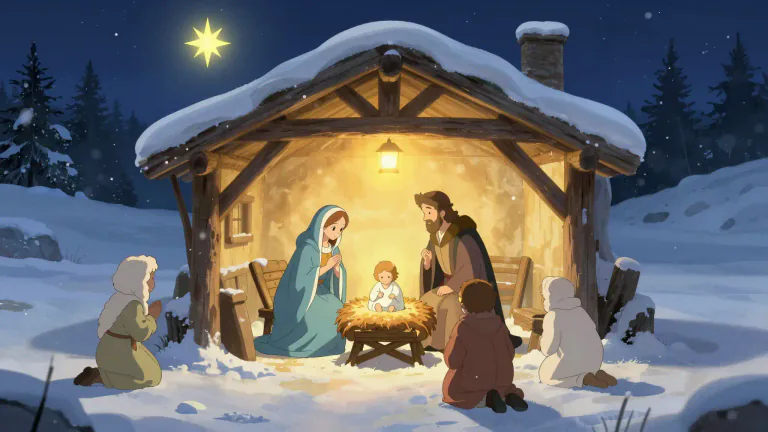 Visual representation of "christmas" - A Christian holiday celebrated on December 25th to mark the birth of Jesus Christ.