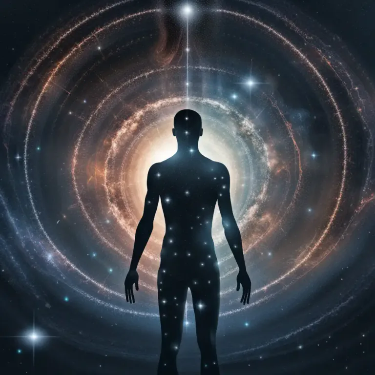 Visual representation of "anthropocentric" - Assuming humans as the central fact of the universe.