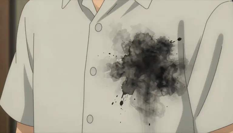 Visual representation of "blot" - A dark mark or stain, typically one made by ink, paint, or dirt
