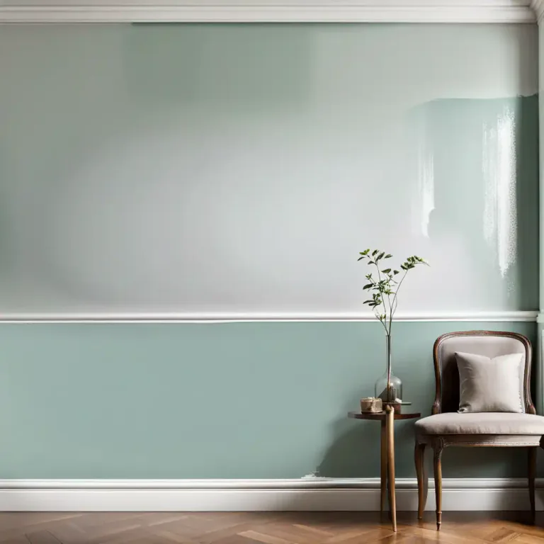 Visual representation of "emulsion" - A type of paint that dries to a smooth finish.