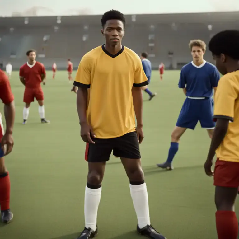 Visual representation of "centre" - In sports, like football or basketball, a player who is in a position in the middle of the field or court.
