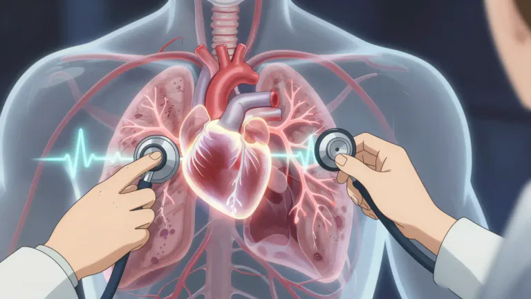 Visual representation of "cardiopulmonary" - Relating to the heart and lungs and their functions.