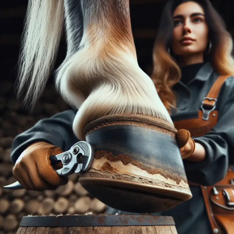 Visual representation of "coronet" - In equine anatomy, the part of a horse's hoof where the hair meets the hoof