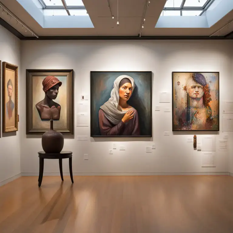 Visual representation of "art" - Works produced by human creative skill and imagination