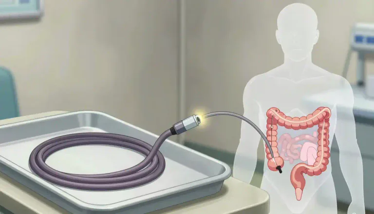 Visual representation of "colonoscope" - A colonoscope is a long, flexible instrument used to examine the inner lining of the colon and rectum.