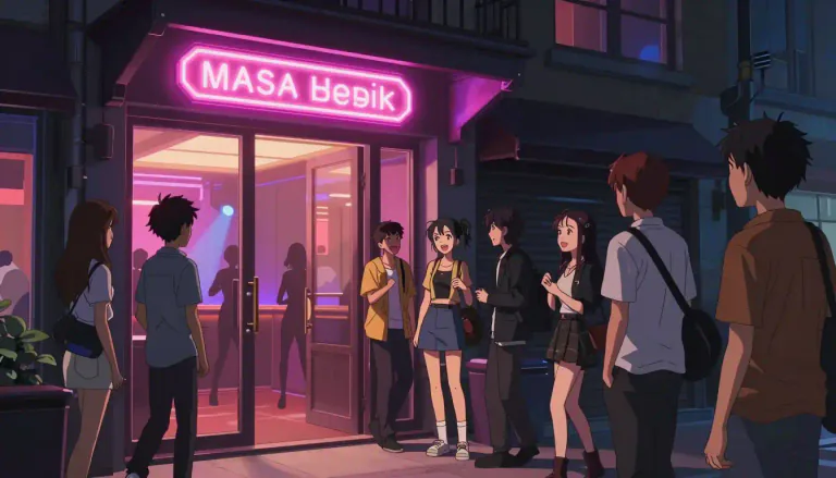 Visual representation of "nightspot" - A place that is popular to visit at night, especially for social activities.