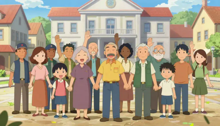 Visual representation of "civil" - Connected to the people who live in a country.