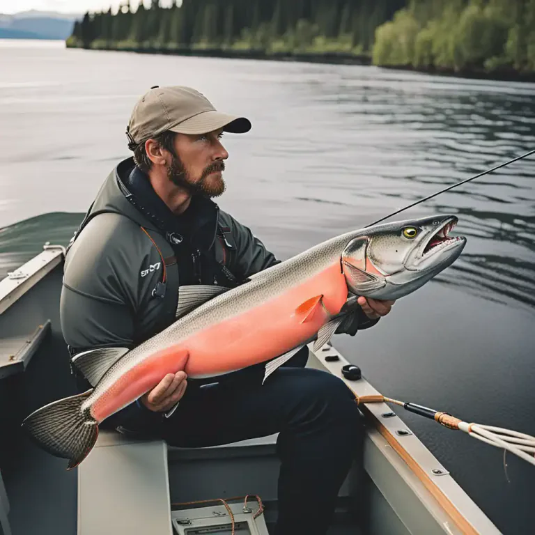Visual representation of "troll" - To fish by trailing a baited line behind a boat.