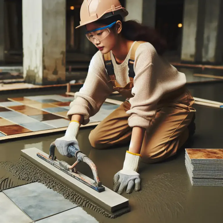 Visual representation of "screed" - A leveled layer of material (e.g., concrete) applied to a floor or other surface.