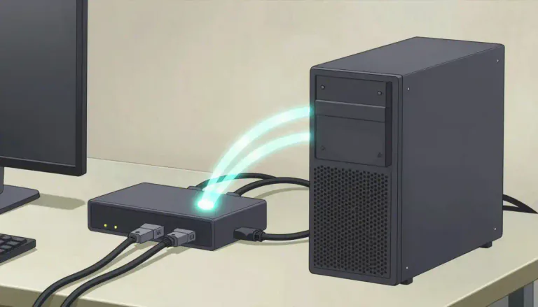 Visual representation of "scsi" - SCSI stands for Small Computer System Interface, a set of standards for connecting and transferring data between computers and peripheral devices.