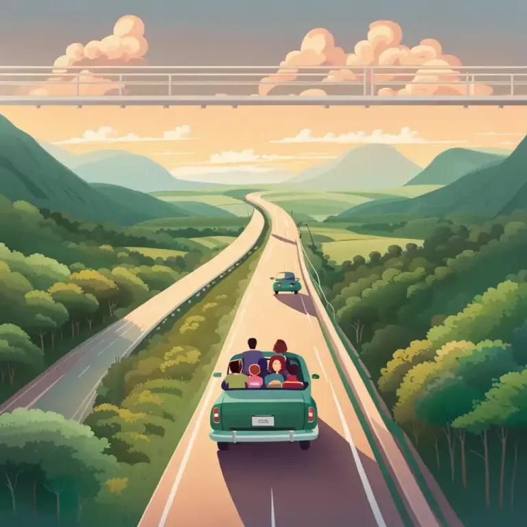 Visual representation of "up north" - To or in the northern parts of a country or region