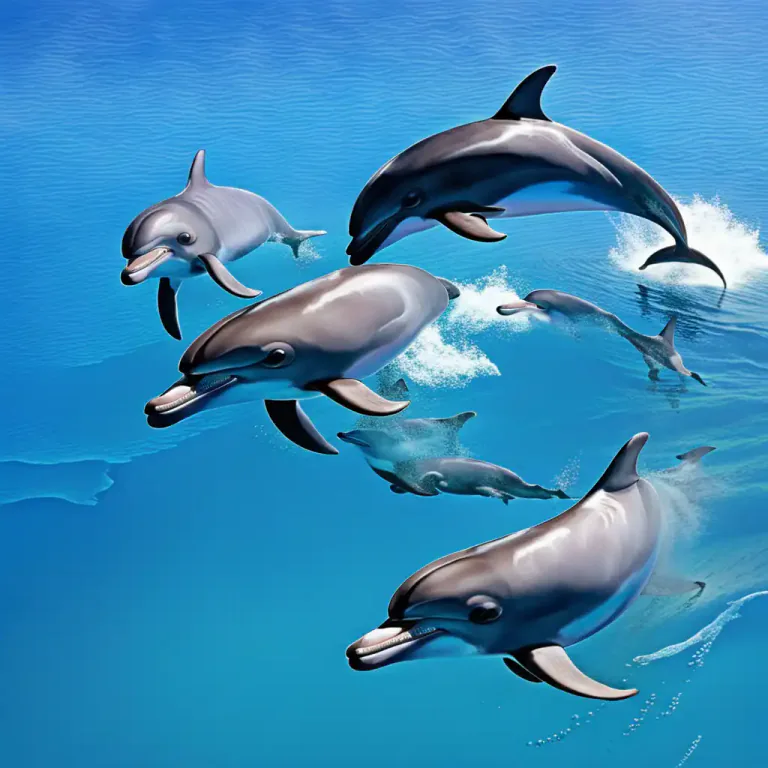 Visual representation of "pod" - A group of sea animals like whales or dolphins that travel together.