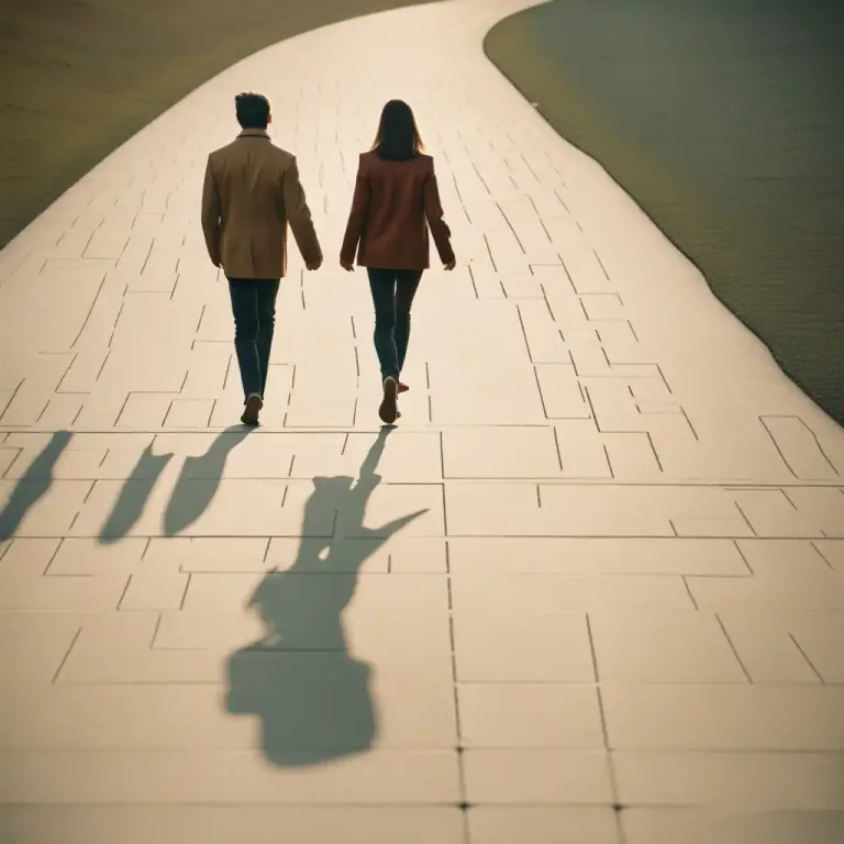 Visual representation of "drift" - To become distant over time, especially in a relationship