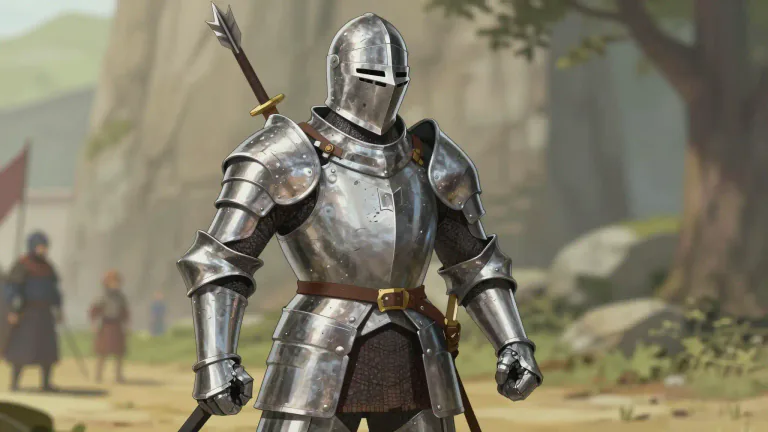 Visual representation of "armour" - A protective covering that is used to prevent damage from being inflicted to an object or individual by direct contact weapons or projectiles, usually during combat