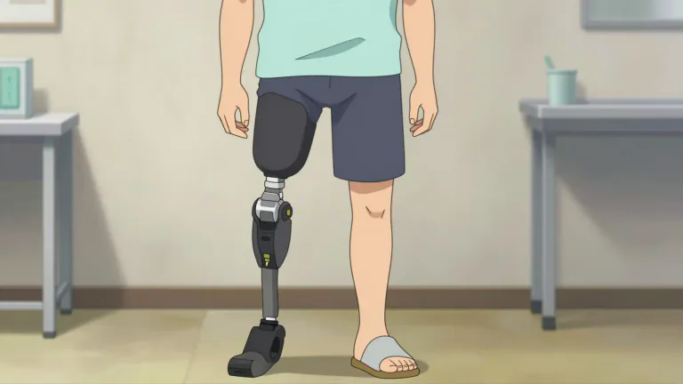 Visual representation of "amputee" - A person who has had one or more limbs removed by surgery