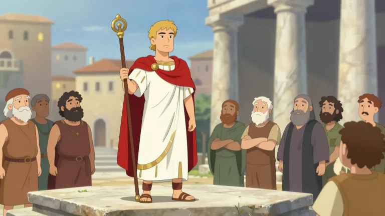 Visual representation of "magistrate" - An officer in ancient Rome who was responsible for supervising public behavior and morals