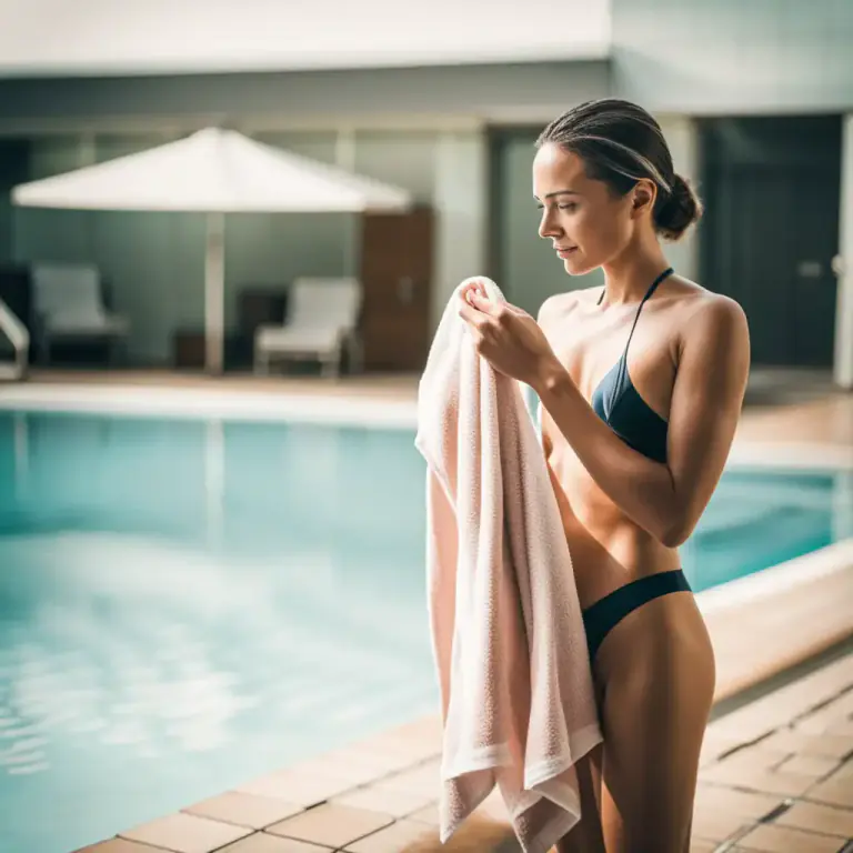 Visual representation of "towel" - To dry or wipe with a towel.