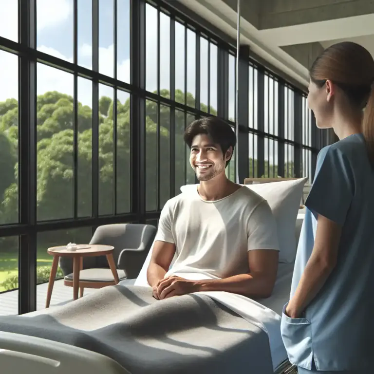 Visual representation of "convalescent" - A person who is recovering from illness.