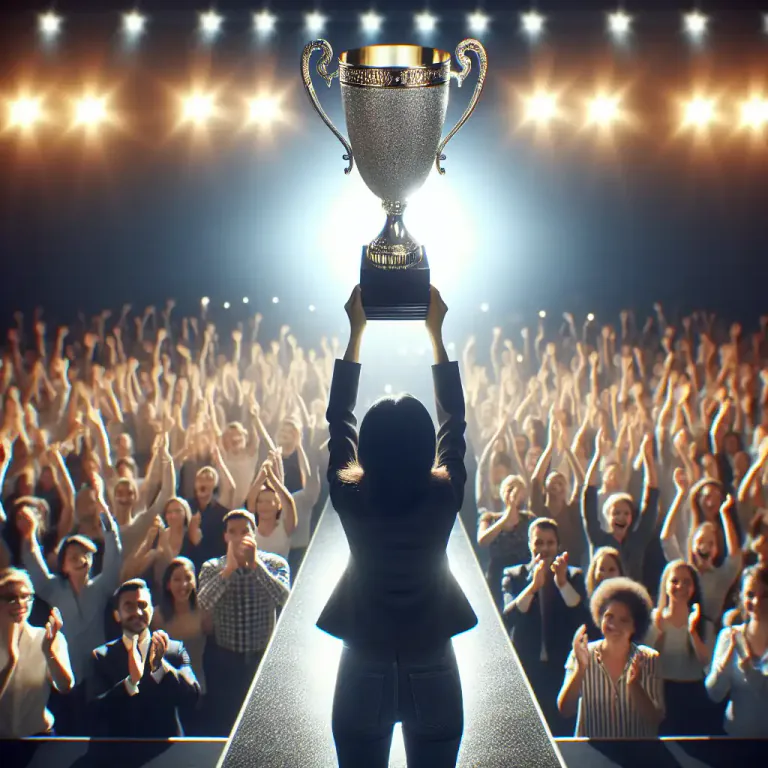 Visual representation of "palm" - An award or praise given for success