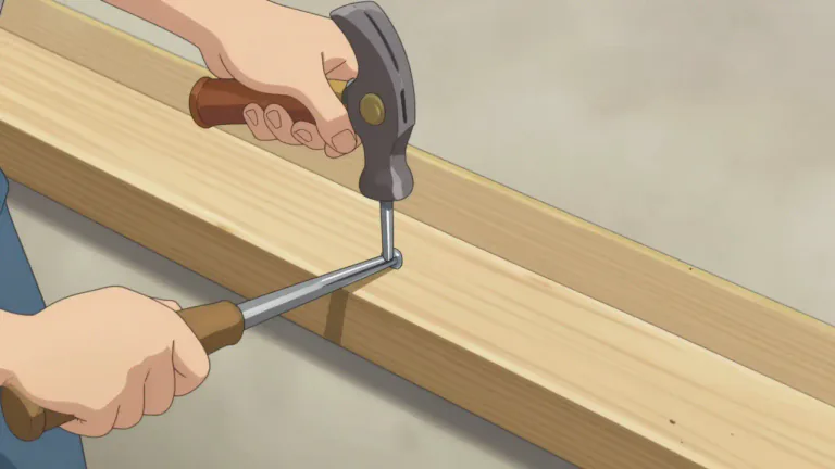 Visual representation of "lath" - A thin flat strip of wood used in building, especially for walls, ceilings, and fences.