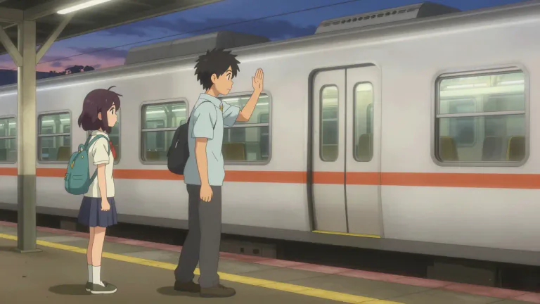 Visual representation of "sayonara" - A Japanese word that means goodbye, often used when parting from someone with whom a longer separation is expected.