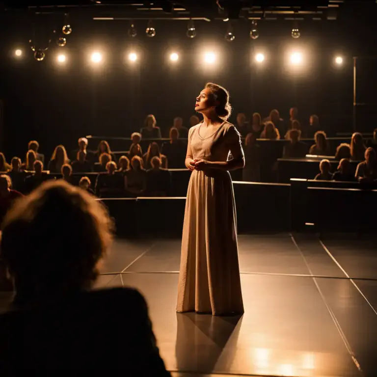 Visual representation of "performance" - A person's presentation of a play, concert, or other form of entertainment